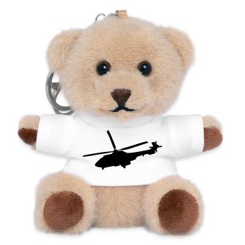 helicopter - Teddy Keyring - white - Front