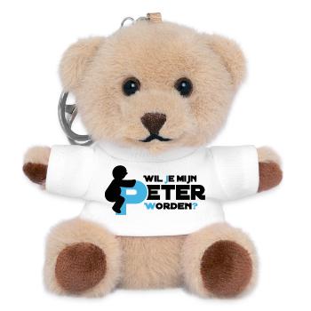 Peter white - Teddy Keyring - white - Front