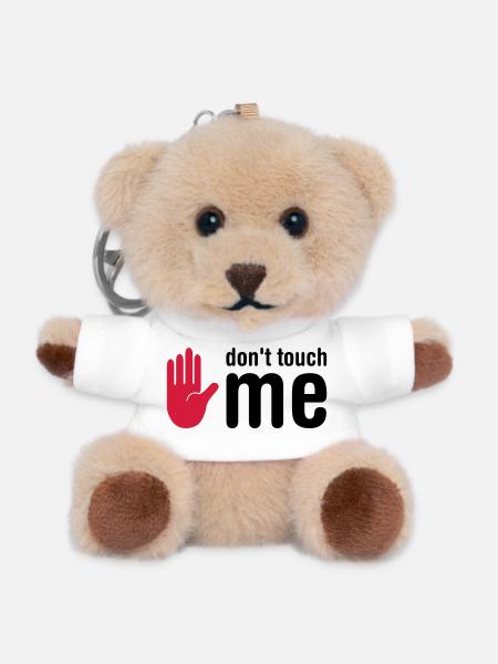 don't touch me - Teddy Keyring - white