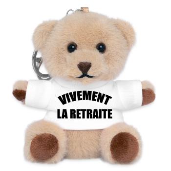 Strongly Retreat! - Teddy Keyring - white - Front