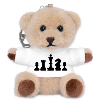 Schach - Teddy Schlüsselanhänger - Weiß - Vorne
