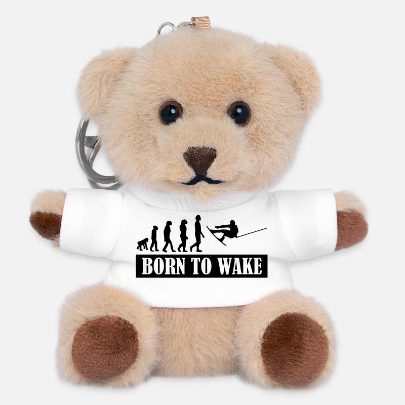 Wakeboard,Shred,Wakeboarder,Wakeboarding,Wake - Teddy Keyring - white