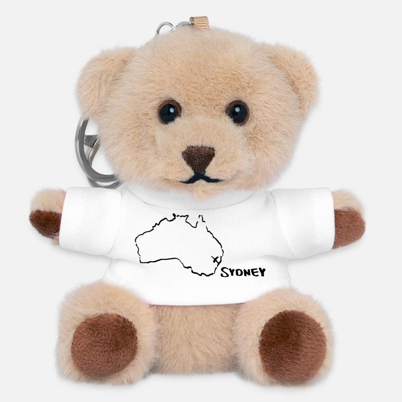 sydney - Teddy Keyring - white