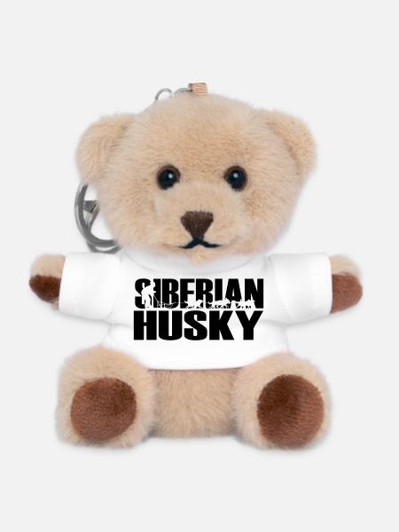 Huskies Husky Sibérien - Porte-clés ourson - blanc