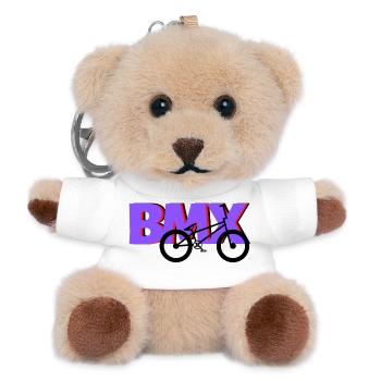 BMX Air Trick Shirt – Ride the Sky - Teddy Schlüsselanhänger - Weiß - Vorne