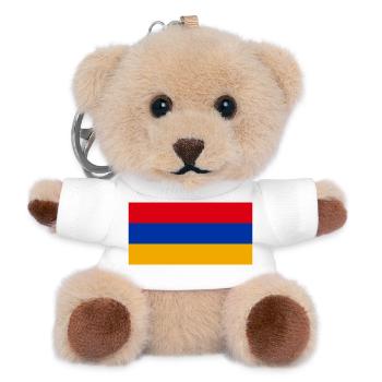 sticker flag of Armenia Aufkleber Fahne Armenien - Teddy Keyring - white - Front