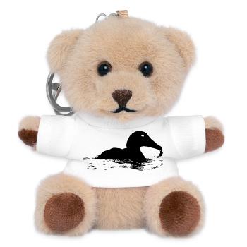 HGWild - Eider duck with crab - Teddy Keyring - white - Front
