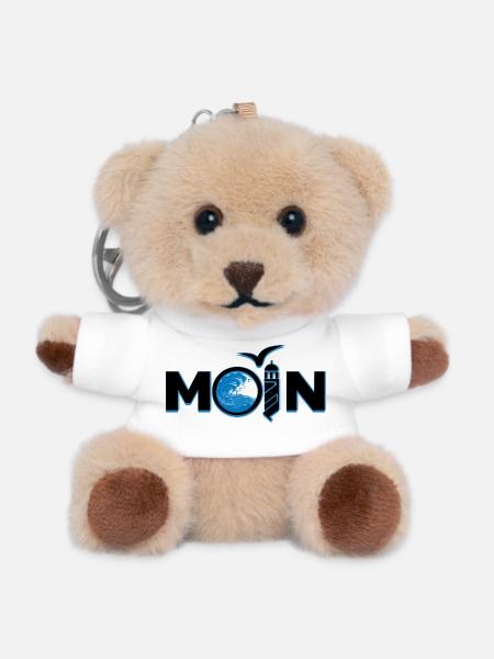 Moin Norddeutsch - Teddy Schlüsselanhänger - Weiß
