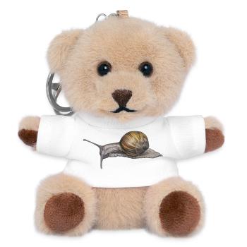 Snails Watercolor Illustration - Teddy Keyring - white - Front