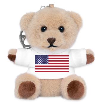 Zeigen Sie Ihre Farben - VEREINIGTE STAATEN - Teddy Schlüsselanhänger - Weiß - Vorne