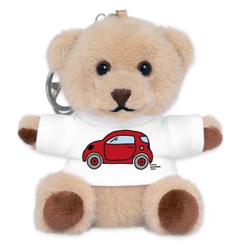 Auto - Teddy Schlüsselanhänger - Weiß - Vorne