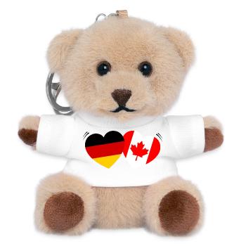 German-Canadian Love - Teddy Keyring - white - Front