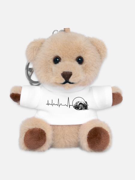 Herzschlag - Kraz - LKW - Teddy Schlüsselanhänger - Weiß