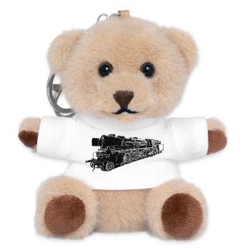 Steam locomotive 01 180 - Teddy Keyring - white - Front