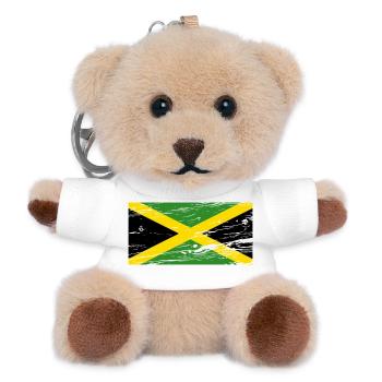 Jamaica Flagge - Teddy Schlüsselanhänger - Weiß - Vorne