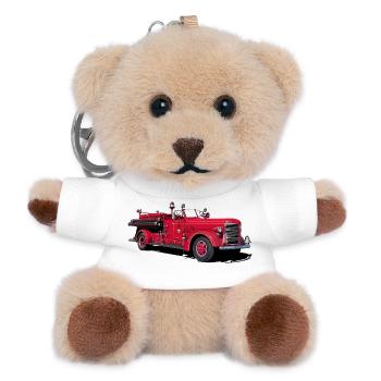 Feuerwehrauto Oldtimer - Teddy Schlüsselanhänger - Weiß - Vorne