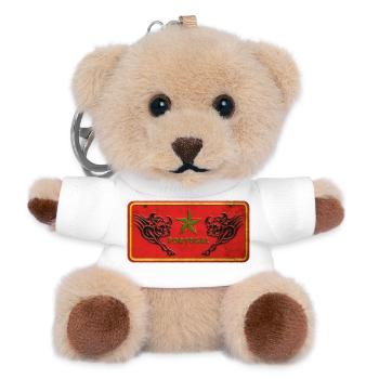 Portugal Stier Schild - Teddy Schlüsselanhänger - Weiß - Vorne