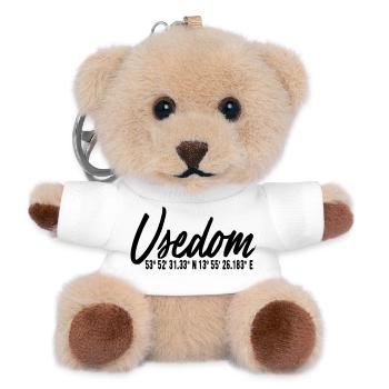 Segler Usedom T-Shirt – Ostsee Streetwear Design - Teddy Schlüsselanhänger - Weiß - Vorne