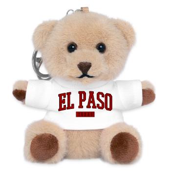 El Paso Vintage Varsity Schrift - Teddy Schlüsselanhänger - Weiß - Vorne
