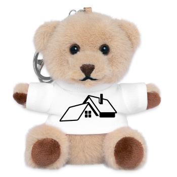 House transparent logo - Teddy Keyring - white - Front