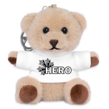 Mein Held Stern - Teddy Schlüsselanhänger - Weiß - Vorne