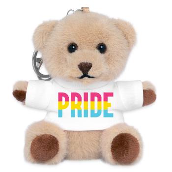 Pride Month LGBT - Pansexual Pride - Teddy Keyring - white - Front