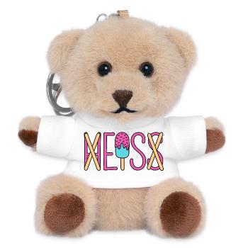 Eis - heiß - H EIS S  - Teddy Schlüsselanhänger - Weiß - Vorne
