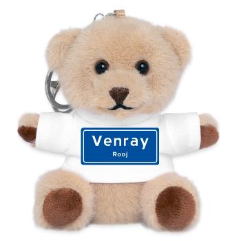 Venray place name sign - Teddy Keyring - white - Front