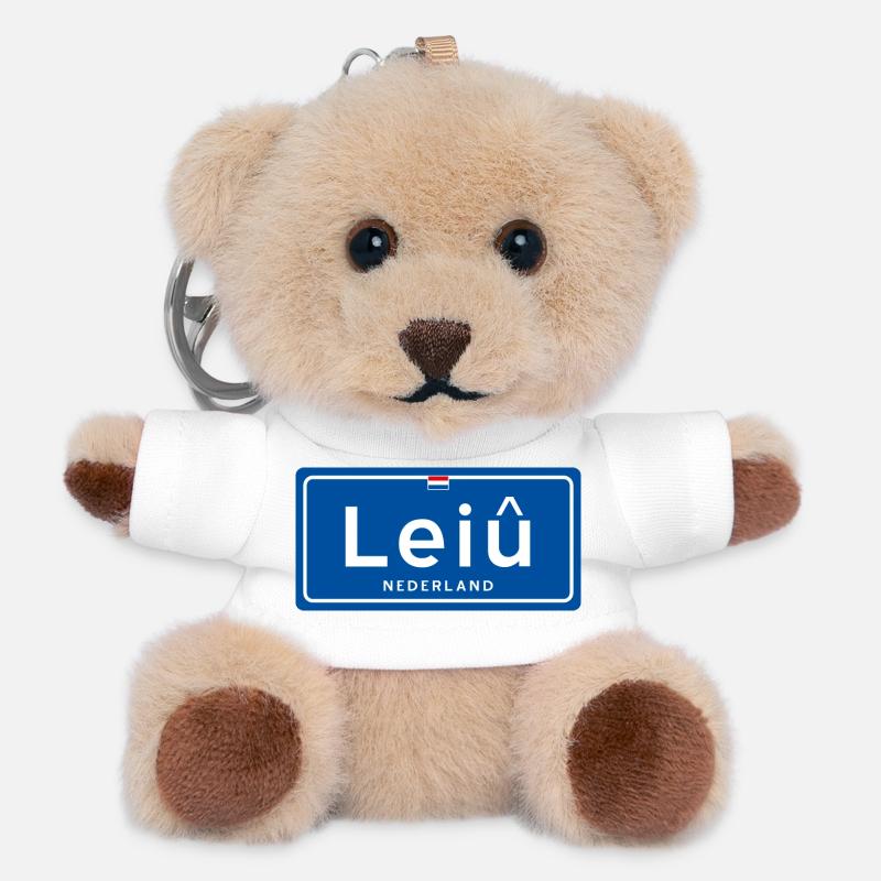 Leiu (Leiden) town sign - Teddy Keyring - white