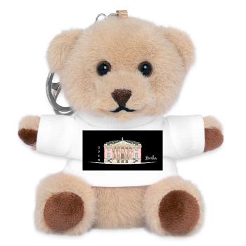 Berlin, Oper unter den Linden, Zeichnung - Teddy Schlüsselanhänger - Weiß - Vorne