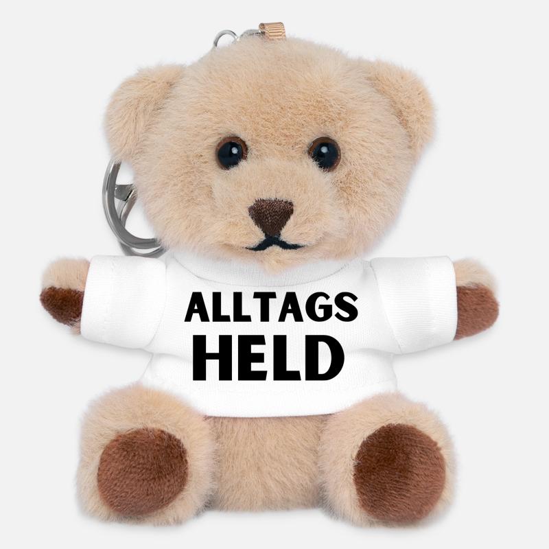 Alltags Held - Teddy Schlüsselanhänger - Weiß