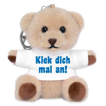 Modell Spruch Berliner - Teddy Schlüsselanhänger - Weiß - Vorne