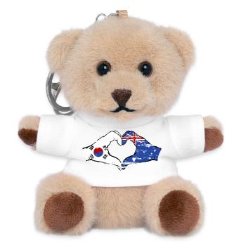 Corée du Sud Australie Mains Forme De Coeur Utilisé - Porte-clés ourson - blanc - Devant
