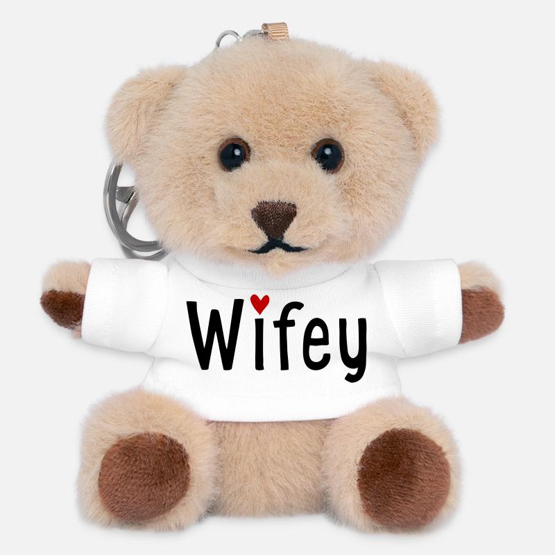 Ehefrau - Teddy Schlüsselanhänger - Weiß