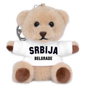 BELGRADE Serbia Serbien - Teddy Schlüsselanhänger - Weiß - Vorne