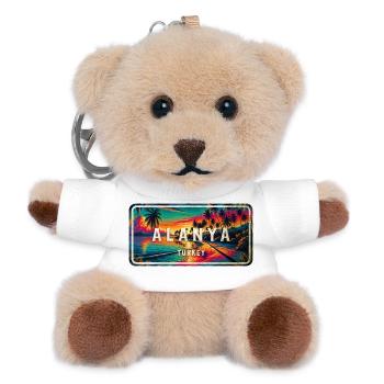 Alanya Turkey vintage sunset sign - Teddy Keyring - white - Front