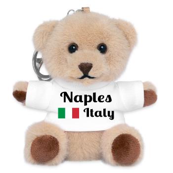 Neapel Italia - Stilvolle Drucke - Teddy Schlüsselanhänger - Weiß - Vorne