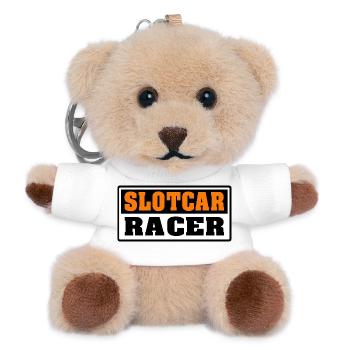 Slotcar Racer Sign - Teddy Schlüsselanhänger - Weiß - Vorne