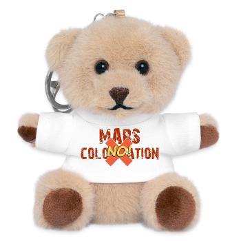 März Besiedlung nein - Teddy Schlüsselanhänger - Weiß - Vorne