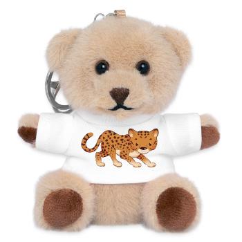 Leopard - Teddy Schlüsselanhänger - Weiß - Vorne