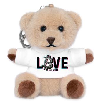 Bitcoin Love - Teddy Schlüsselanhänger - Weiß - Vorne