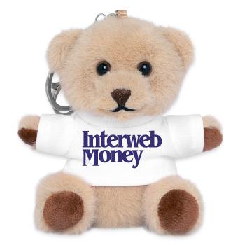 InterwebMoney - Porte-clés ourson - blanc - Devant