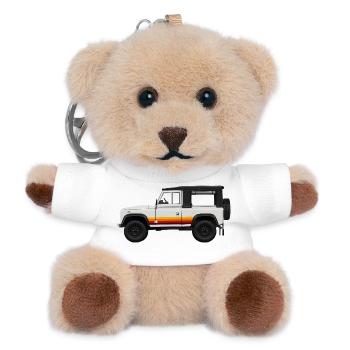 Retro model Offroad Design Defender - Teddy Keyring - white - Front