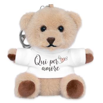Here for love - Teddy Keyring - white - Front