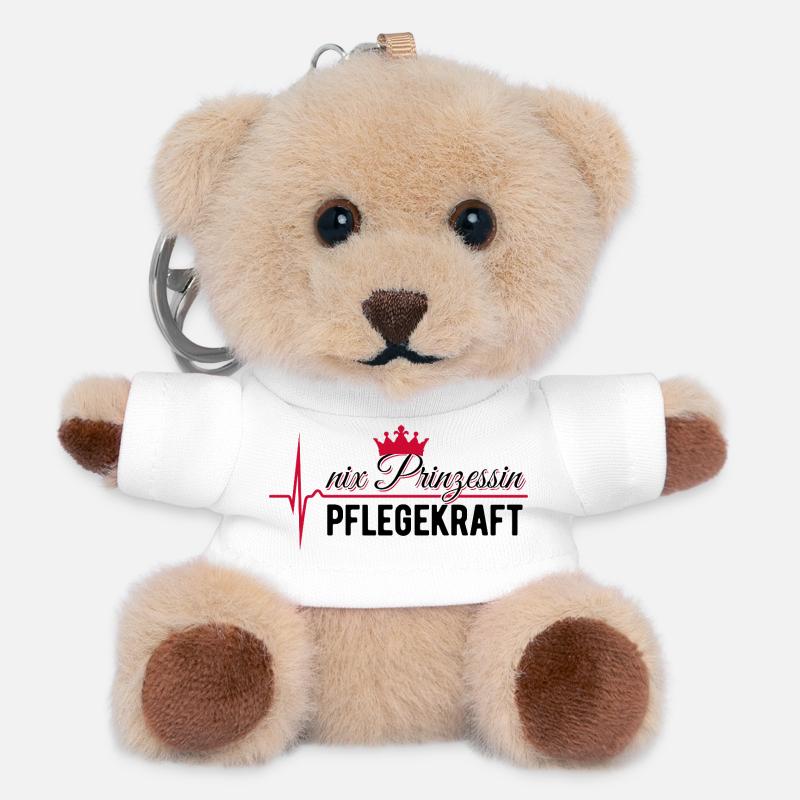 Nix Princess - Aidant - Cadeau ECG Pulse - Porte-clés ourson - blanc