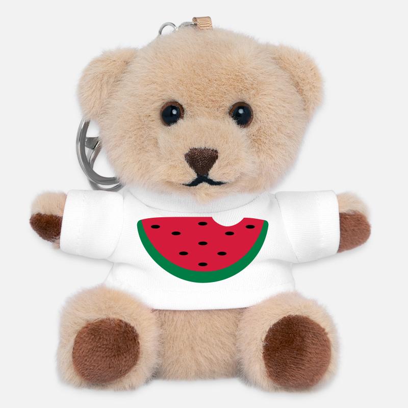 melon - Teddy Keyring - white