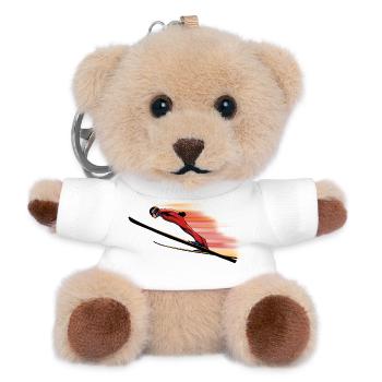 Ski jump jumper - Teddy Keyring - white - Front