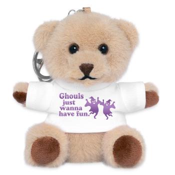 Halloween Festliche Geister - Teddy Schlüsselanhänger - Weiß - Vorne