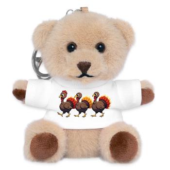 Thanksgiving Truthahn Baby - Teddy Schlüsselanhänger - Weiß - Vorne