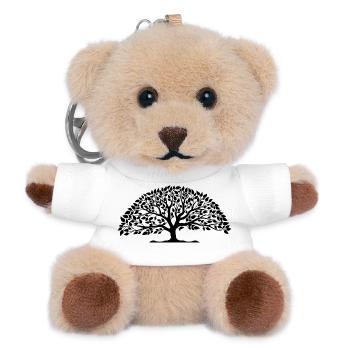 Shade Tree – Artistic Tree with Leaves - Teddy Keyring - white - Front